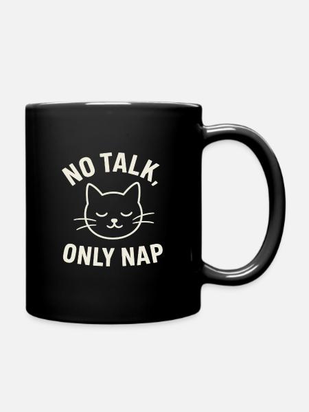 Nap – Cat - Full Colour Mug - black