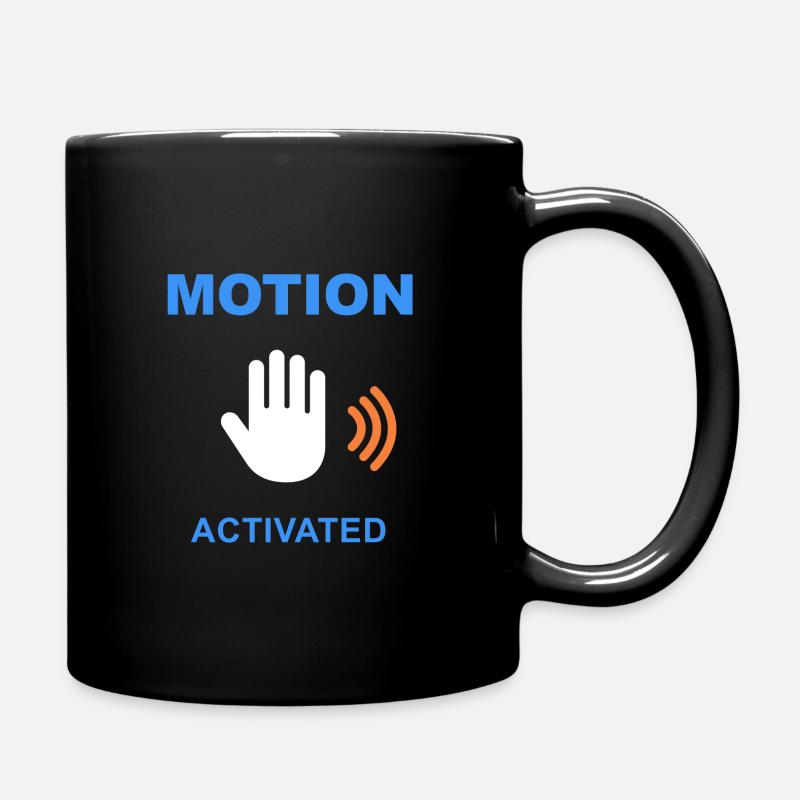 Bewegung aktiviert - Tasse einfarbig - Schwarz
