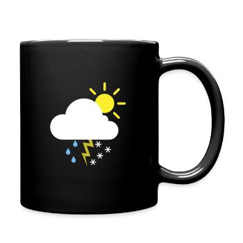 Heute gewesen - Tasse einfarbig - Schwarz - Rechts