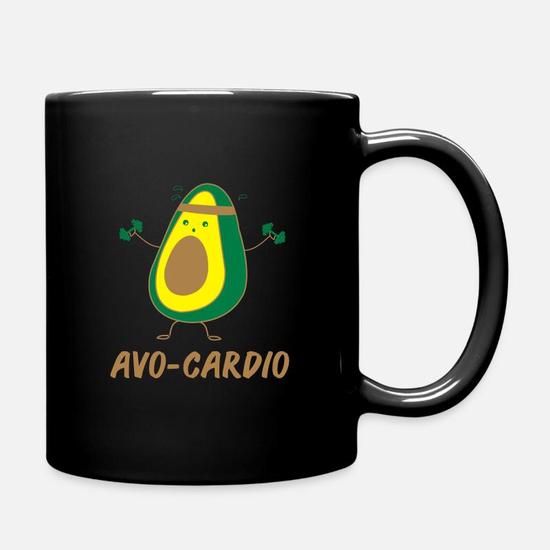 avo cardio - Tasse einfarbig - Schwarz