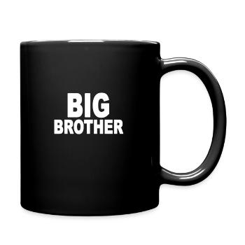 zum großen Bruder befördert - Tasse einfarbig - Schwarz - Rechts