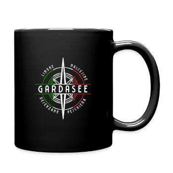 Gardasee - Tasse einfarbig - Schwarz - Rechts