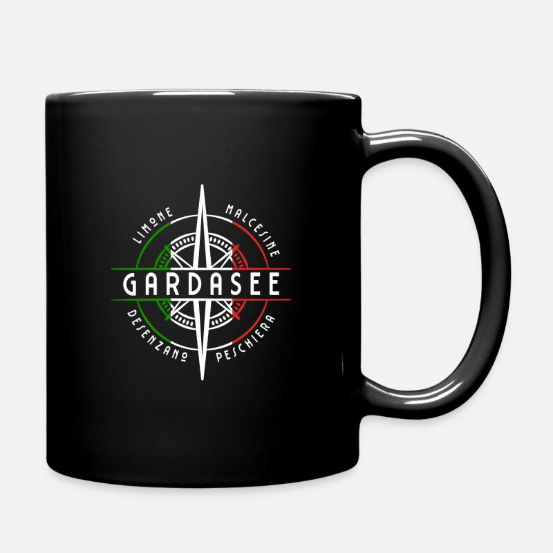Gardasee - Tasse einfarbig - Schwarz