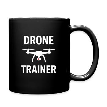 Drone Trainer Emblem - Full Colour Mug - black - Right