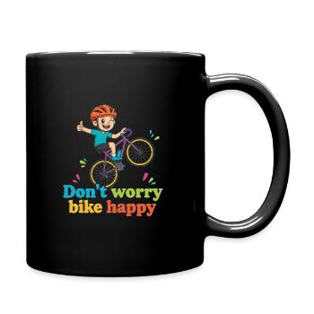 Ne vous inquiétez pas, vélo heureux - Mug uni - noir - Droite