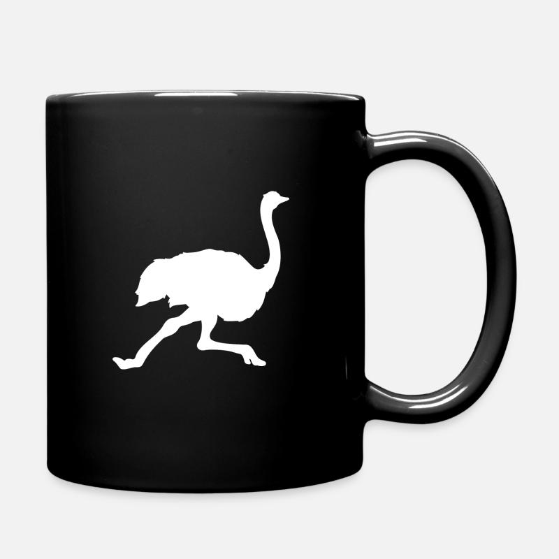 Afrikanischer Strauß Somalistrauß Geschenkidee - Tasse einfarbig - Schwarz