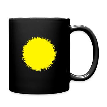 Sun | Kreis | gelbe Sonne (Vectorgraphic) - Tasse einfarbig - Schwarz - Rechts