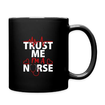 Trust me, I am a - Full Colour Mug - black - Right