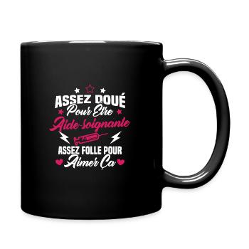 Assez doué pour être aide-soignante assez folle - Mug uni - noir - Droite