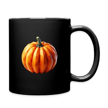 Polygone de citrouille - Mug uni - noir - Droite
