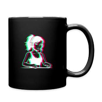 EDM - DJane - Glitch Rave Style - Full Colour Mug - black - Right