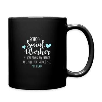 Travailleur social scolaire - Mug uni - noir - Droite