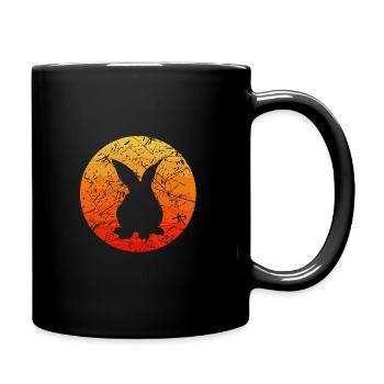 Sunrise with rabbit - Full Colour Mug - black - Right