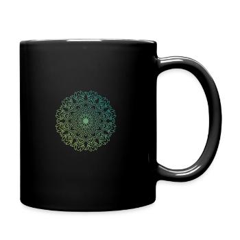 Mandala - Tasse einfarbig - Schwarz - Rechts