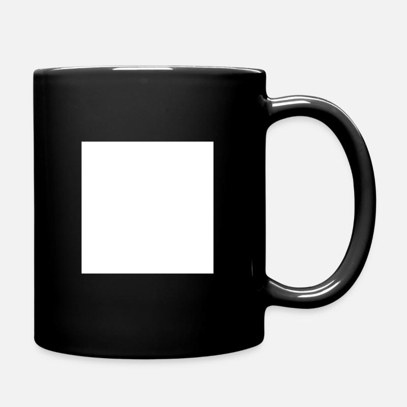Quadrat Viereck weiß leer Geometrie geometrisch - Tasse einfarbig - Schwarz