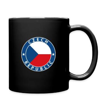 Tschechien - Tasse einfarbig - Schwarz - Rechts