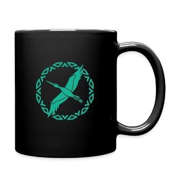 Vogel - Fliegen - Naturschutz Tierfreund Freiheit - Tasse einfarbig - Schwarz - Rechts