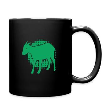 Ziege - Bock - Geiß - Bauernhof - Zoo - Urlaub - Tasse einfarbig - Schwarz - Rechts