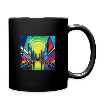 Kaleidoskop - Tasse einfarbig - Schwarz - Rechts