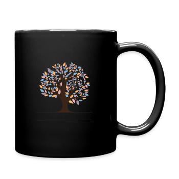 Stammbaum - Tasse einfarbig - Schwarz - Rechts