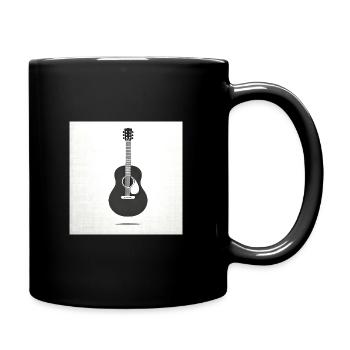 The Simple Beauty of the Acoustic Guitar - Full Colour Mug - black - Right