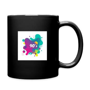90er-Jahre-Vibes - Tasse einfarbig - Schwarz - Rechts