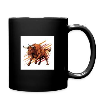 Bulle - Börse - Erfolg - Starke Performance - Tasse einfarbig - Schwarz - Rechts
