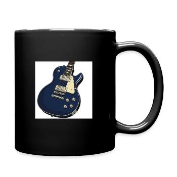 E-Gitarre - Bank - Rock - Rock 'n' Roll - Vintage - Tasse einfarbig - Schwarz - Rechts