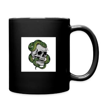 Skull & Snake – Symbol of Death - Full Colour Mug - black - Right