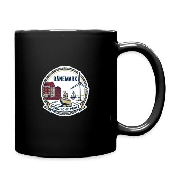 Dänemark - eine Nordische Perle - Tasse einfarbig - Schwarz - Rechts