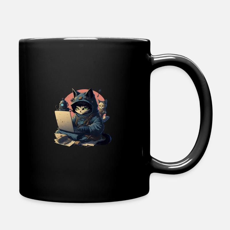 Ninja-Katze im Pyjama, Undercover-Experten - Tasse einfarbig - Schwarz