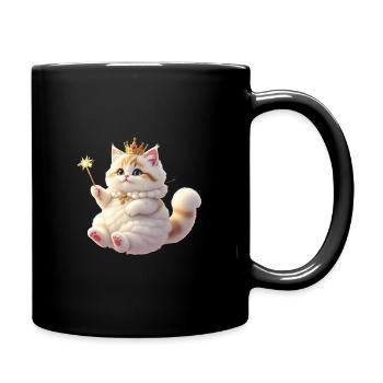 Chat fantastique à fourrure - Mug uni - noir - Droite
