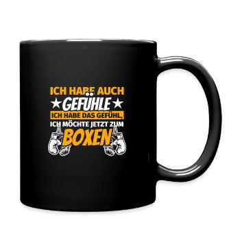 Boxen Geschenke lustiger Spruch Boxer Sport Kämpfe - Tasse einfarbig - Schwarz - Rechts