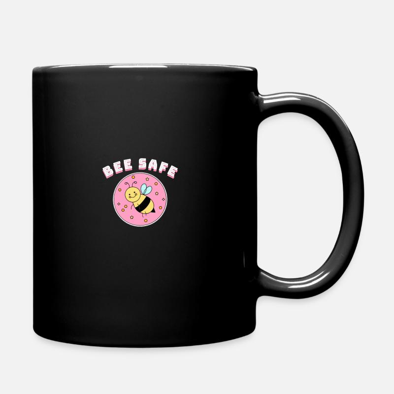 Bee safe bee - Full Colour Mug - black