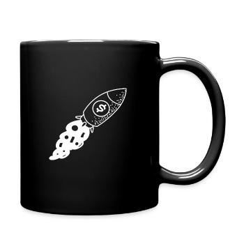 Rakete Geld Dollar - Tasse einfarbig - Schwarz - Rechts