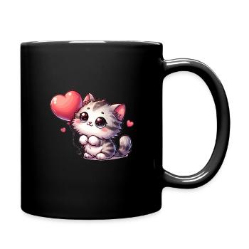 Chat Ballon Animaux - Mug uni - noir - Droite