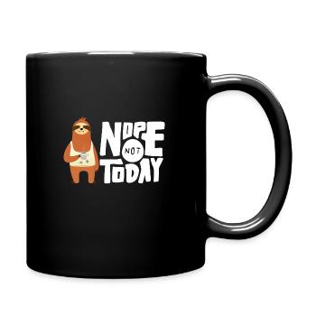 Nope Not Today - Sloth Coffee - Full Colour Mug - black - Right