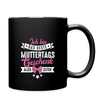 Das beste Muttertags Geschenk Mama Muttertag Baby - Tasse einfarbig - Schwarz - Rechts