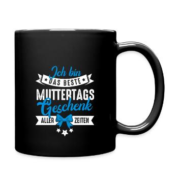 Das beste Muttertags Geschenk Mama Muttertag Baby - Tasse einfarbig - Schwarz - Rechts