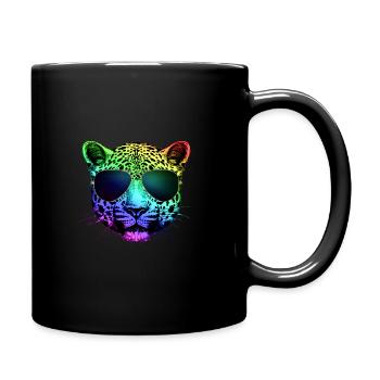 Rainbow Guépard - Mug uni - noir - Droite