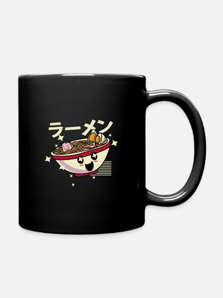 Ramen Bowl nouilles Kawaii Cuisine japonaise Anime - Mug uni - noir