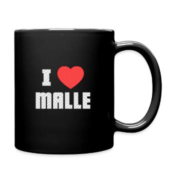 I Love Malle | Mallorca Liebe - Tasse einfarbig - Schwarz - Rechts