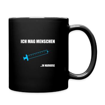 Chirurg Narkose Chefarzt Operation Geschenk - Tasse einfarbig - Schwarz - Rechts