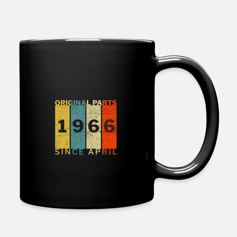 Né en avril 1966 Drôle d’anniversaire Rétro Citation - Mug uni - noir