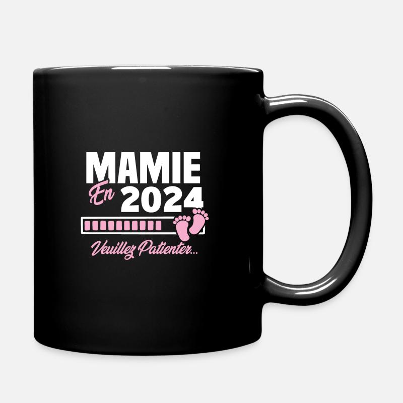 Mamie en 2024 / Cadeau future mamie 2024 - Mug uni - noir