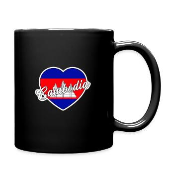 Kambodscha - Tasse einfarbig - Schwarz - Rechts