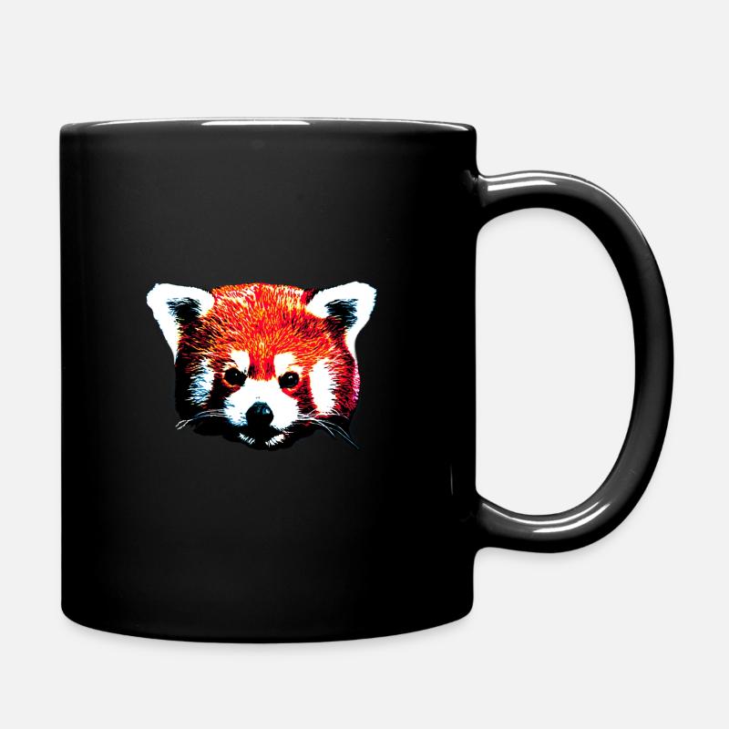 Roter Panda - Tasse einfarbig - Schwarz