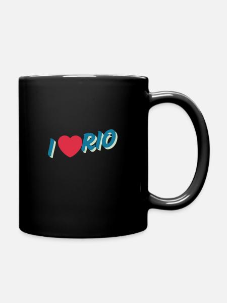 J’aime Rio - Cadeau parfait pour les amoureux du Brésil, Trave - Mug uni - noir