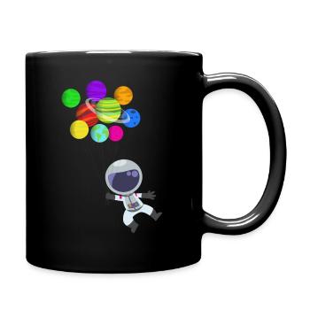 Astronaut - Tasse einfarbig - Schwarz - Rechts