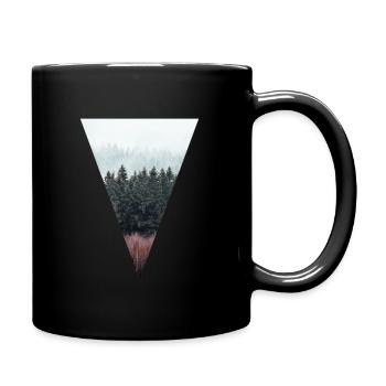 Forest Triangle - Tasse einfarbig - Schwarz - Rechts